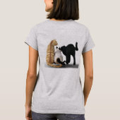 T-shirt Trois Chats À L'Avant Et Au Dos (Dos)