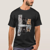 T-shirt Trois chats chatons réflexion Tiger Puma Leopard T (Devant)