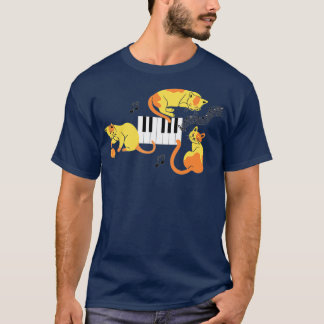 T-shirt Trois chats de piano