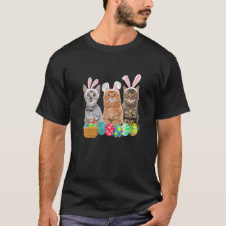T-shirt Trois chats Fête de Pâques Chats Kitten Cadeau T C