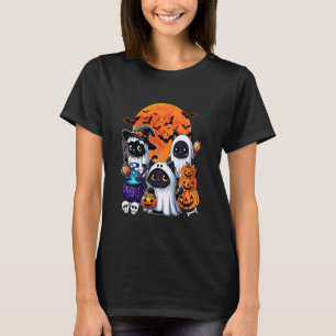 T-shirt Trois chats mignons en cosplay sorcière fantômes H