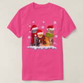 T-shirt Trois chats Noël pour chat Kitten Lover Noël (Design devant)