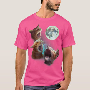 T-shirt Trois Chats Tabby Orange Howto À La Lune 3 Wolfs D
