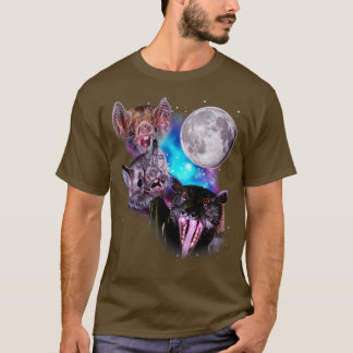 T-shirt Trois chauves-souris hurlent sur la lune
