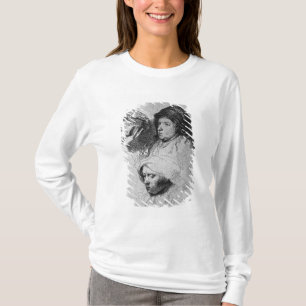 T-shirt Trois chefs féminins avec un dormant, 1637