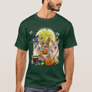 T-shirt Trois Chiens de Corgi gallois sorcier maman effray