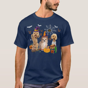 T-shirt Trois Chiens Maltipoo Sorcière Halloween maman Pu