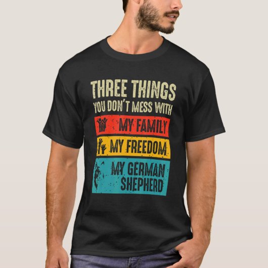 T-shirt Trois choses que vous ne manquez pas avec berger a (Devant)