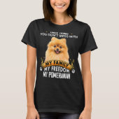 T-shirt Trois choses que vous ne manquez pas avec le Chien (Devant)