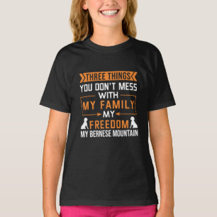 T-shirt Trois choses que vous ne manquez pas avec mon chie