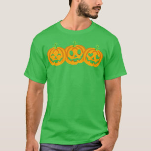 T-shirt Trois citrouilles d'halloween ou faces de lanterne