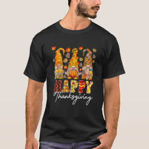 T-shirt Trois Citrouilles Gnomes Automne Saison Automne He
