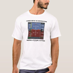 T-shirt Trois clés à l'attitude EFIS de vitesse