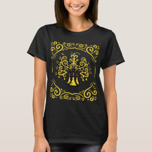 T-shirt Trois Cloches Arbre De Musique Golden Art Nouveau