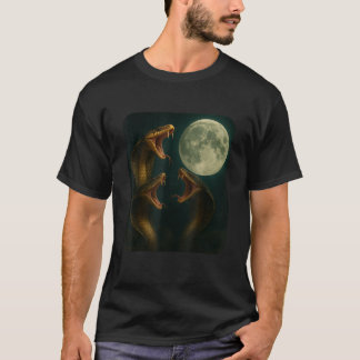 T-shirt Trois Cobras Lune Drôle 3 Wolfs Meme Nerd