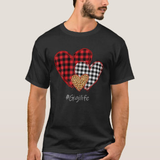 T-shirt Trois Coeurs Léopard Buffalo Plaid Gigi Valentine'