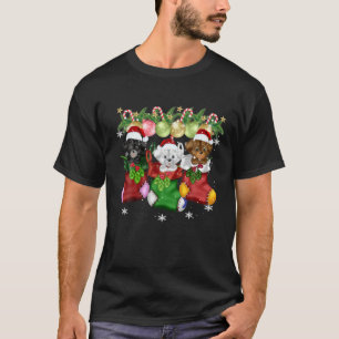 T-shirt Trois Corgi En Sock Noël Père Noël X-Mas