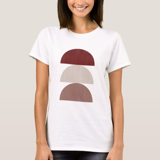 T-shirt Trois Croissants Peints En Couleur 01 (Devant)
