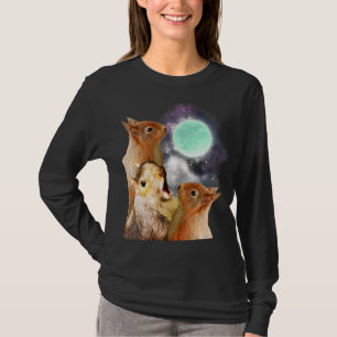 T-shirt Trois écureuils lune