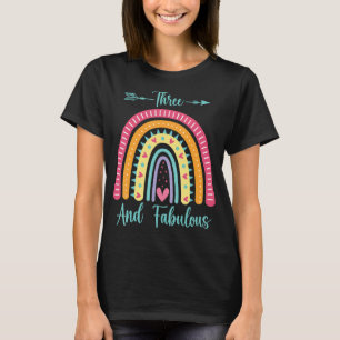 T-shirt Trois et fabuleux 3e anniversaire 3 ans filles R