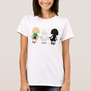T-shirt Trois femmes Tee - shirt assise