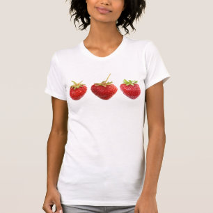 T-shirt Trois fraises dans une rangée