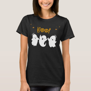 T-shirt Trois gentils fantômes Boo Crânes Araignées Hallow