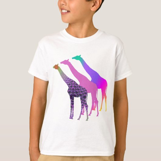 T-shirt Trois Giraffes Design 5 (Devant)