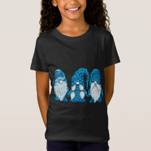 T-Shirt Trois gnomes en costume bleu Noël - Hanging W