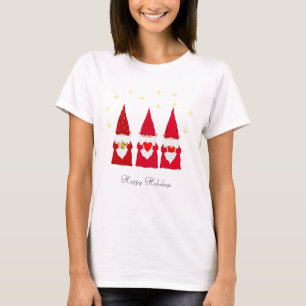 T-shirt Trois Gnomes et étoiles de Noël