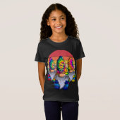 T-Shirt Trois Gnomes Hippies, Gnome de la Paix, Drôle Crav (Devant entier)