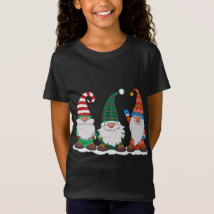 T-Shirt Trois Gnomes Hiver Correspondant Famille Gnome Chr