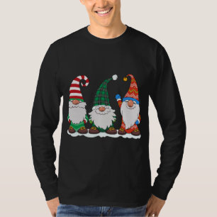 T-shirt Trois Gnomes Hiver Correspondant Famille Gnome Chr
