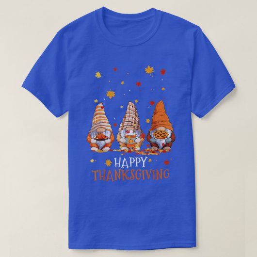 T-shirt Trois Gnomes Jour Bon thanksgiving Automne Automne (Design devant)