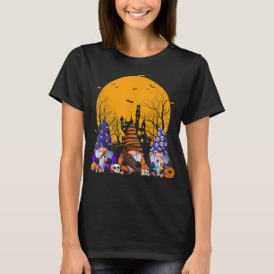 T-shirt Trois Gnomes Joyeux Halloween Automne Candy Corn P