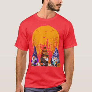 T-shirt Trois Gnomes Joyeux Halloween Automne Candy Corn P