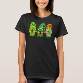 T-shirt Trois Gnomes Lucky Clover Leaf Shamrock St Patrick (Devant)