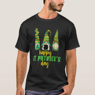 T-shirt Trois Gnomes Shamrock Bonne St Patrick's Day Go Lu