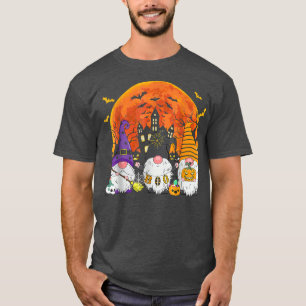 T-shirt Trois Gnomes Sorcière Halloween Citrouille Automne