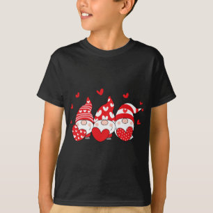 T-shirt Trois Gnomes tenant des Coeurs Valentines Jour Mig