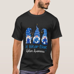 T-shirt Trois Gnomes tenant une Sensibilisation sur l'auti