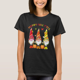T-shirt Trois Gnomes Thanksgiving Happy Fall Y'all mignon