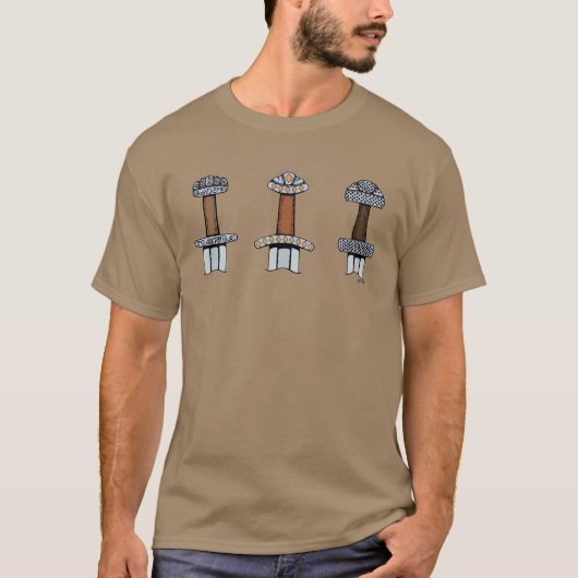 T-shirt Trois Hillets d'épée viking (Devant)