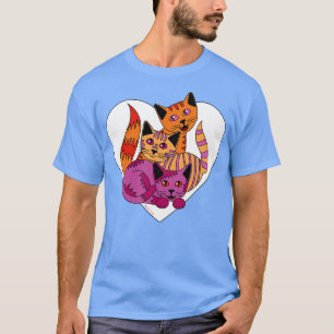 T-shirt Trois Kitties lesbiennes