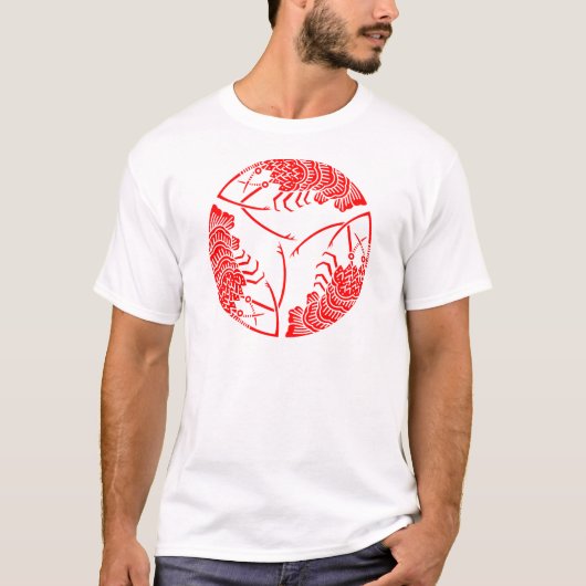 T-shirt Trois langoustes épineuses tête à queue (Devant)