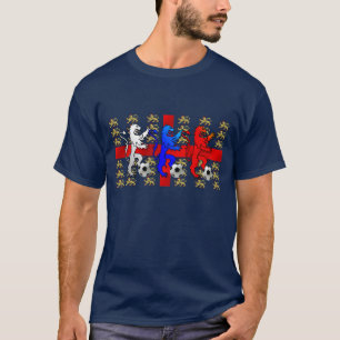 T-shirt Trois lions de chemise foncée de joueurs de