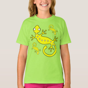 T-shirt Trois Lizards Abstraits Jaunes