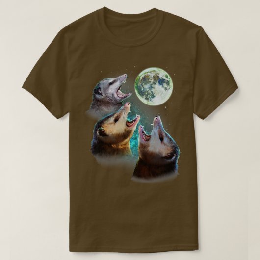 T-shirt Trois Lune Opposum Avec 3 Sommes D'Argent Et Debou (Design devant)
