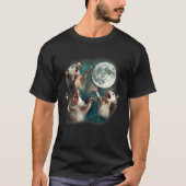 T-shirt Trois Lune Possum _ 3 Opossum Funny Bizarre Maudit (Devant)