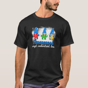 T-shirt Trois lutins bleus tenant un puzzle de couleur pou